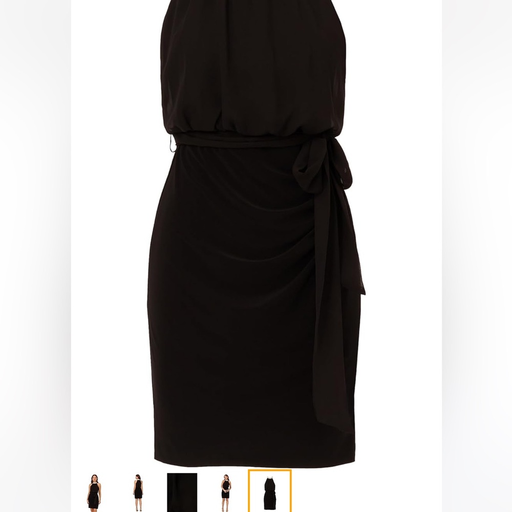 Elegant Black Sleeveless Dress - Picture 4 of 5